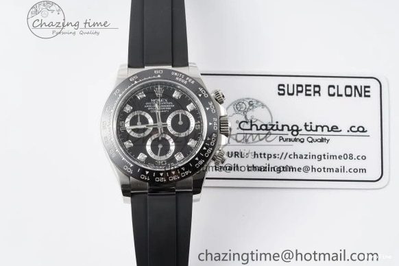 MiroTime 0425 Daytona 116519 Clean Factory 1:1 Best Edition Black Diamonds Dial on Oysterflex Rubber Strap SA Comfortable 1829